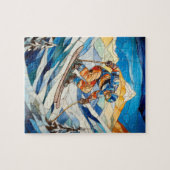 afdaling skiër puzzel (Horizontaal)