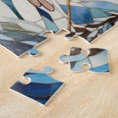 afdaling skiër puzzel (Zijkant)