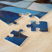 afdaling skiër puzzel legpuzzel (Zijkant)