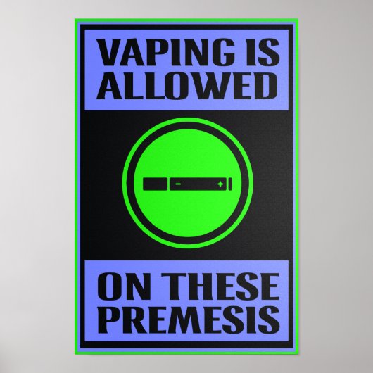 Afdampen toegestaan op deze voormesis Black Poster (Voorkant)