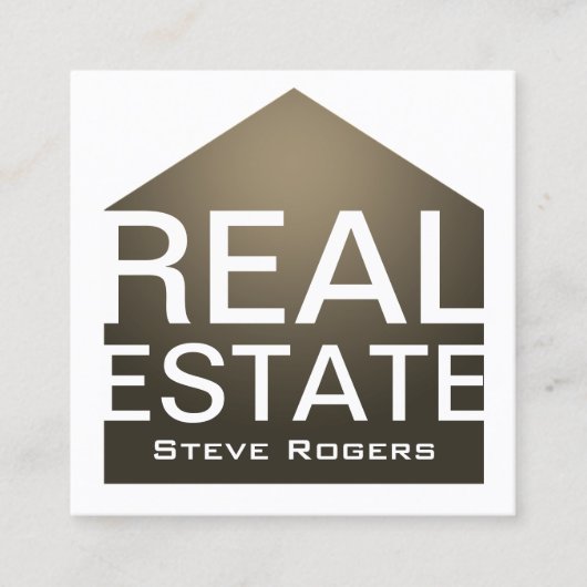 Afdekking lijst voor thuisgrafische vorm vierkante visitekaartje (Voorkant)