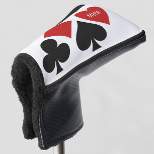Afdekking van aangepaste monogram voor kaartspeler golfheadcover