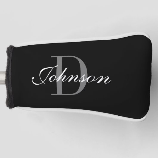 Afdekking van monogram golfmonogram initiaal golfheadcover (Voorkant)