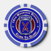 Afdeling 10e Berg, in ruste Poker Chips (Voorkant)