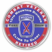 Afdeling 10e Berg, in ruste Sticker (Voorkant)