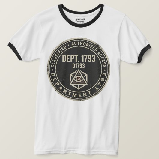 Afdeling 1793 Ringer T-shirt (Design voorkant)