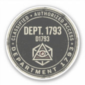 Afdeling 1793 Vinyl Sticker (Voorkant)