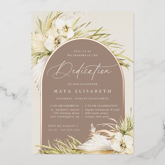 afdeling Baby tropen Folie Uitnodiging (Voorkant)