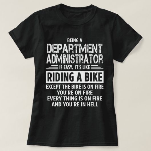 Afdeling Beheerder T-shirt (Design voorkant)