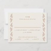 afdeling Boho Wedding RSVP Kaartje (Voorkant)