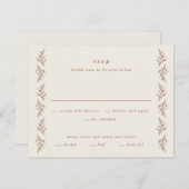 afdeling Boho Wedding RSVP Kaartje (Voorkant / Achterkant)