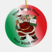 Afdeling brandweerkorter Aangepast Keramisch Ornament (Voorkant)