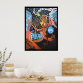 Afdeling door Bubbles Poster (Keuken)