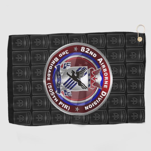 Afdeling Luchtvaart 3e Brigade 505e PIR Golfhanddoek (Horizontaal)