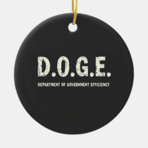 Afdeling Overheids Efficiëntie Doge Dog Keramisch Ornament