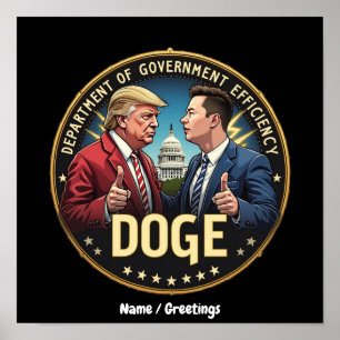 Afdeling Overheids Efficiëntie TrumpElon Force Poster