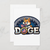 Afdeling Overheidsrendement Doge Hond Bedankkaart (Voorkant / Achterkant)