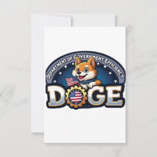 Afdeling Overheidsrendement Doge Hond Bedankkaart