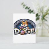 Afdeling Overheidsrendement Doge Hond Briefkaart (Staand voorkant)