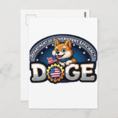 Afdeling Overheidsrendement Doge Hond Briefkaart (Voorkant / Achterkant)