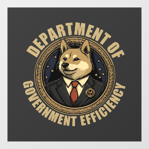 Afdeling Overheidsrendement Doge Hond Raamsticker