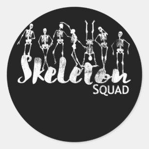 afdeling radiologie van het skeletonsquad ronde sticker