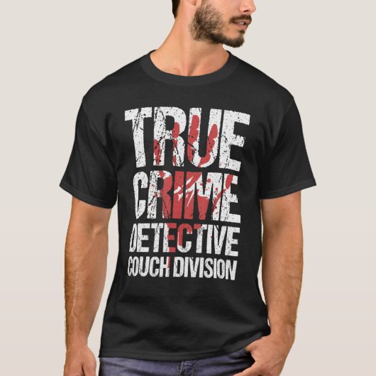 Afdeling True Crime Detective Couch T-shirt (Voorkant)