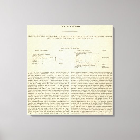 Afdeling van het Romeinse Rijk 395 AD 2 Canvas Afdruk (Voorkant)