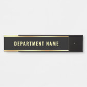  afdelingsnaam Sjabloon Zwart Goud Deurbordje (Voorkant)