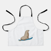 Afdichting als Surfer met Surfboard Schort (Voorkant)