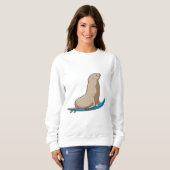 Afdichting als Surfer met Surfboard Trui (Voorkant volledig)