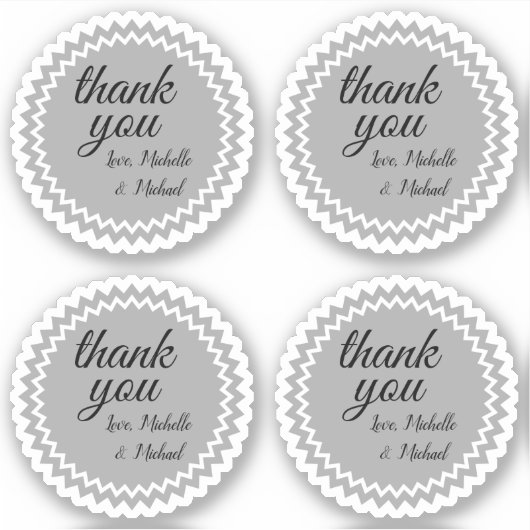 Afdichting geïnspireerd Waarderende "dank u" Stick Sticker (Voorkant)