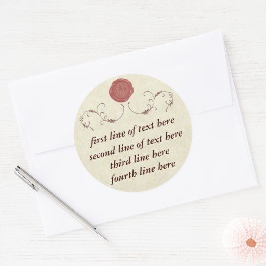  afdichting wax Sticker (Envelop)