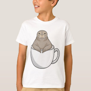 Afdichtingen met koffiebeker t-shirt