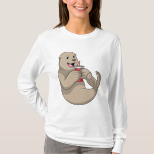 Afdichtingen met Mok met stro T-shirt