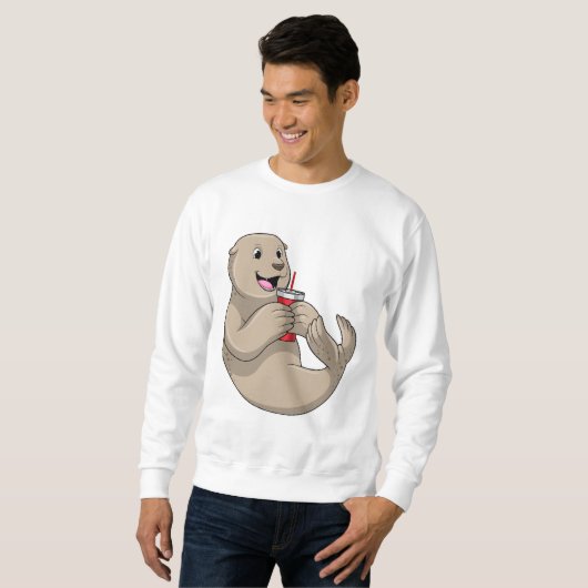 Afdichtingen met Mok met stro Trui (Voorkant volledig)