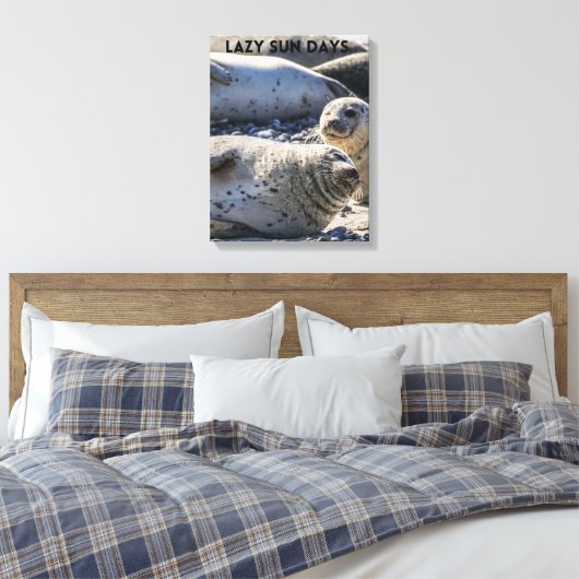 Afdichtingen Ontspannen op Zand en Pebbles Canvas  (Insitu (Slaapkamer))