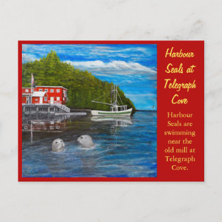 Afdichtingen op Telegraph Cove, BC Canada. Briefkaart