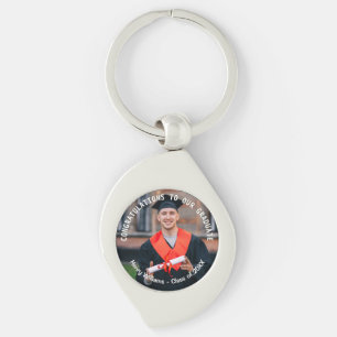 Afdichtingsfoto met eigen tekst Geschenk voor afge Sleutelhanger