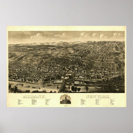 Afdruk 1879: Albany, New York Poster (Voorkant)
