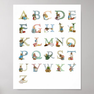 Afdruk alfabet poster