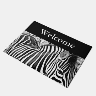 Afdruk bij sluiten van zebra - Welkom Deurmat