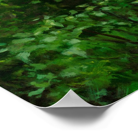 Afdruk groene zomerbossen met Nepele Poster (Hoek)