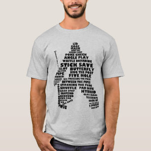 afdruk Hockey Goalie Typografie T-shirt