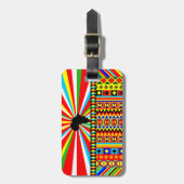 Afdruk Kente Cloth Tribal Pattern Ankara Bagagelabel (Voorkant verticaal)
