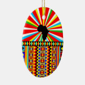 Afdruk Kente Cloth Tribal Pattern Ankara Keramisch Ornament (Rechts)