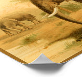 Afdruk kunstschilders van Afrikaanse olifanten Poster (Hoek)