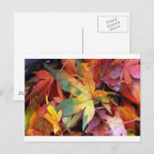 Afdruk mooie herfstbladeren briefkaart (Voorkant / Achterkant)