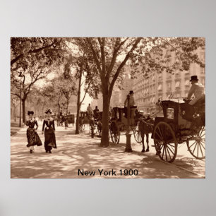 Afdruk New York 1900 Poster