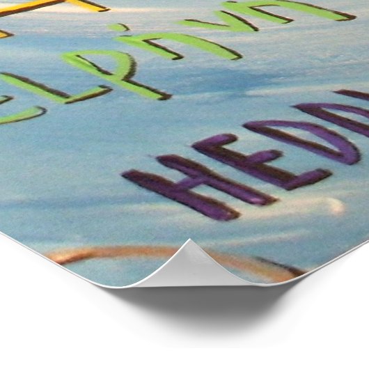 Afdruk 'Peace Language - Version 2' (SSS) Poster (Hoek)